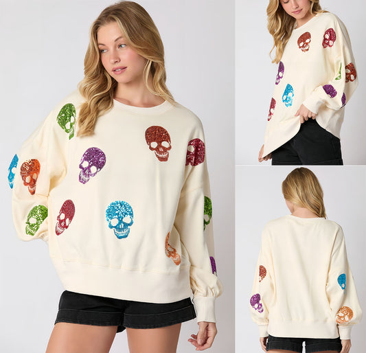 Women's Halloween Sequin Pullover