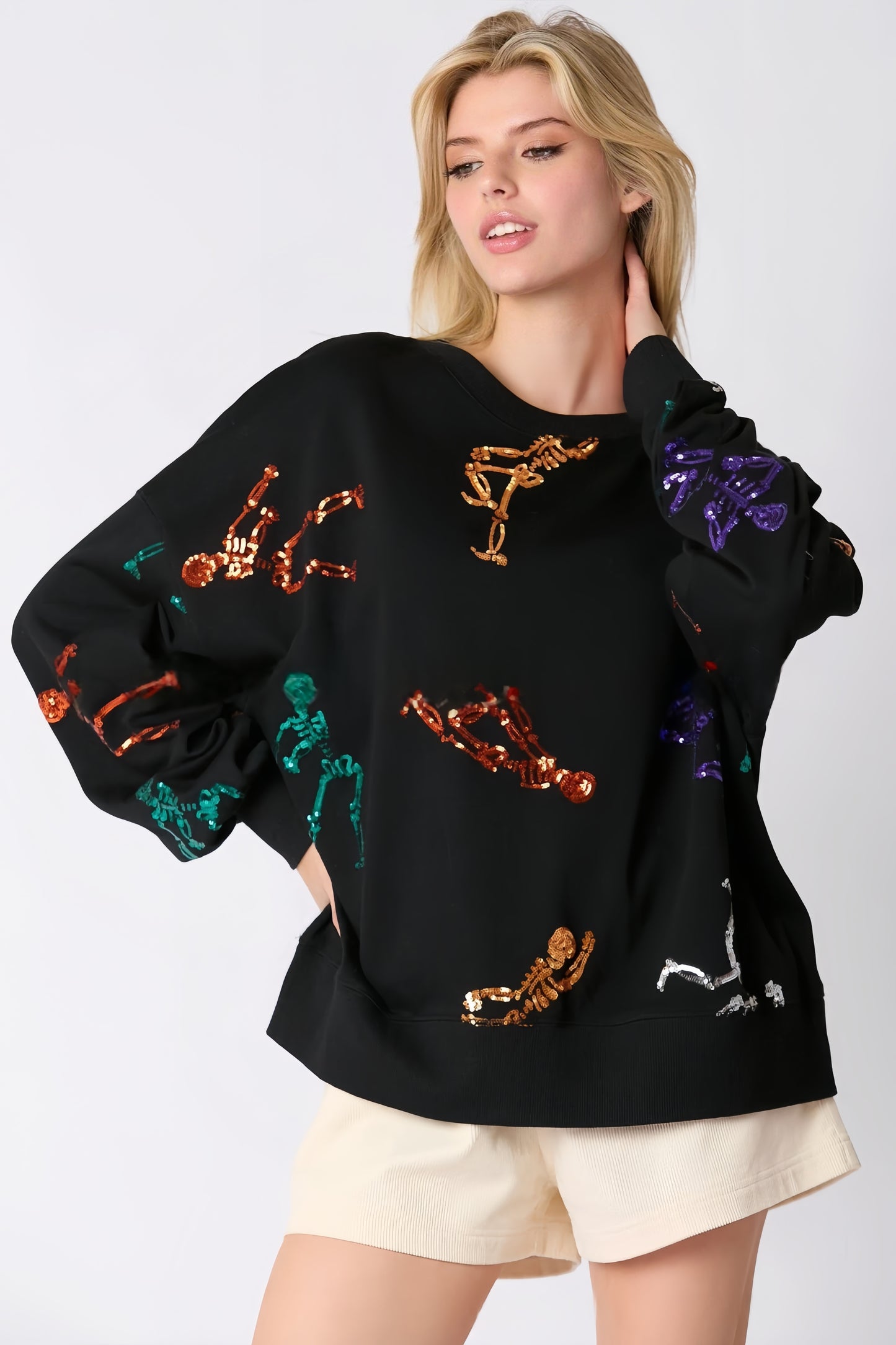 Women's Halloween Sequin Pullover
