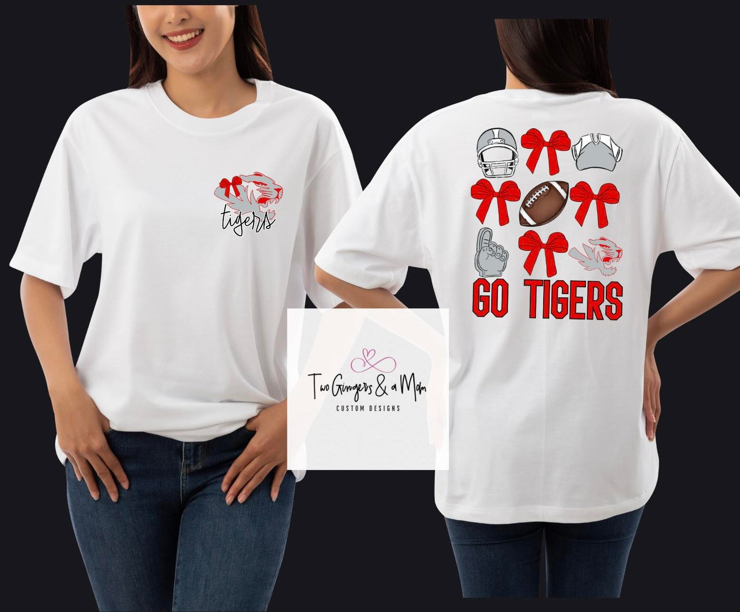 Tigers Bow Football T-shirt/hoodie