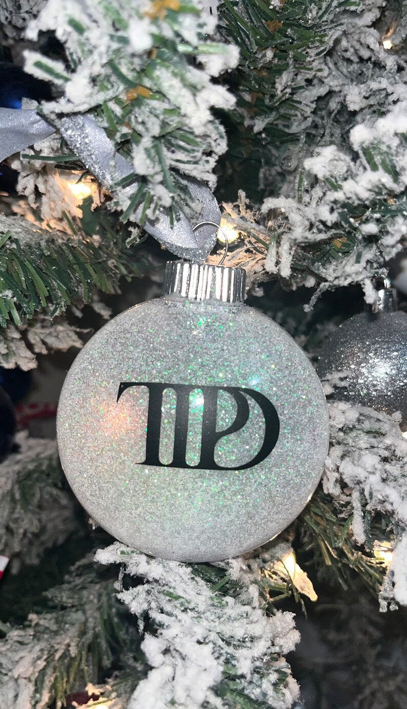 Taylor Swift Eras Set Glitter Ornaments Including TTPD